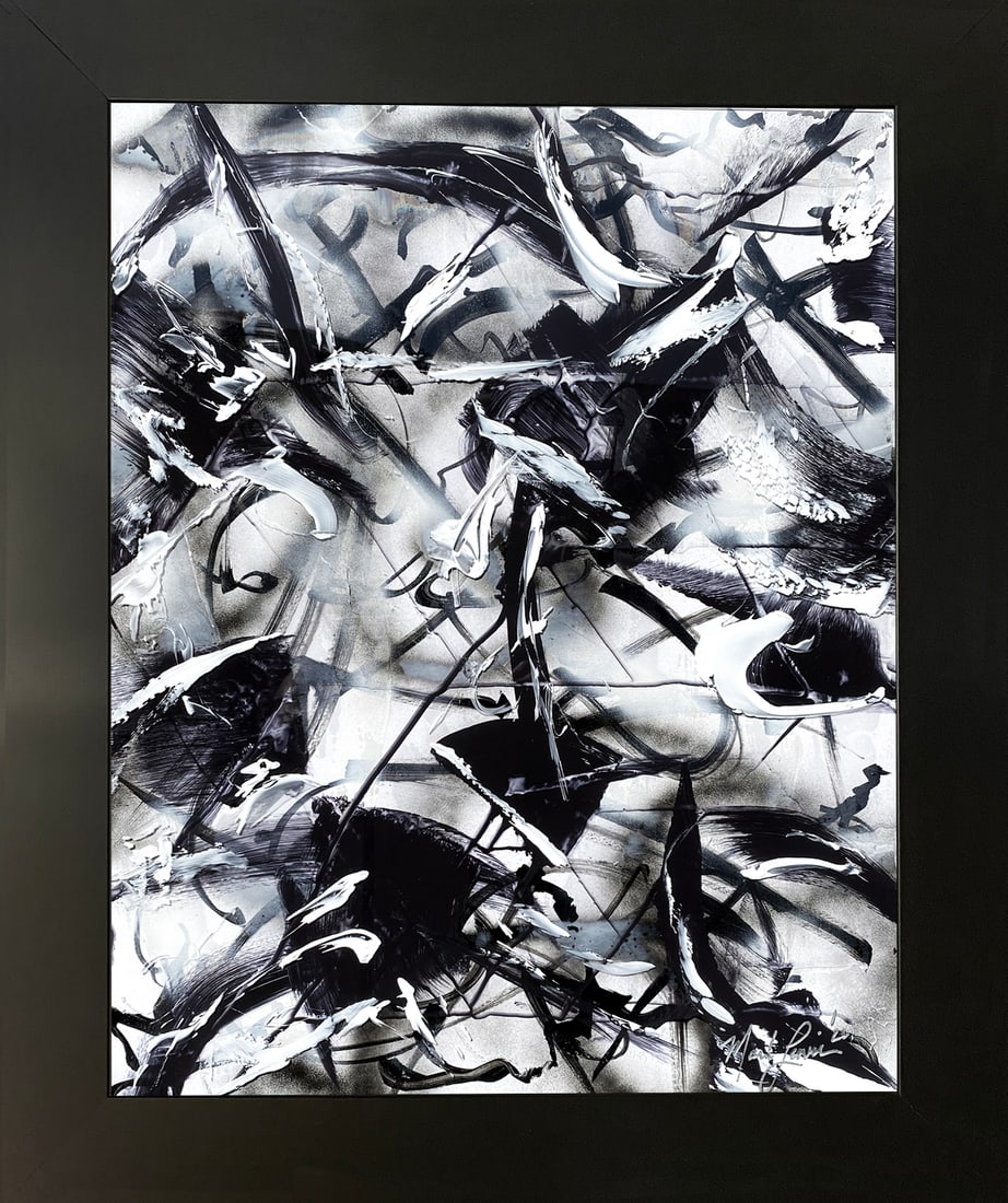 Original Abstract Art On Plexiglass – signed with COA 017-26 (1 of 7)