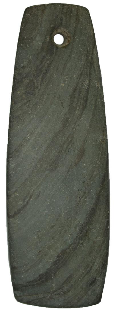 4" Pendant.  Indiana.  Banded Slate.  Ex-Sean Cotner. (1 of 3)