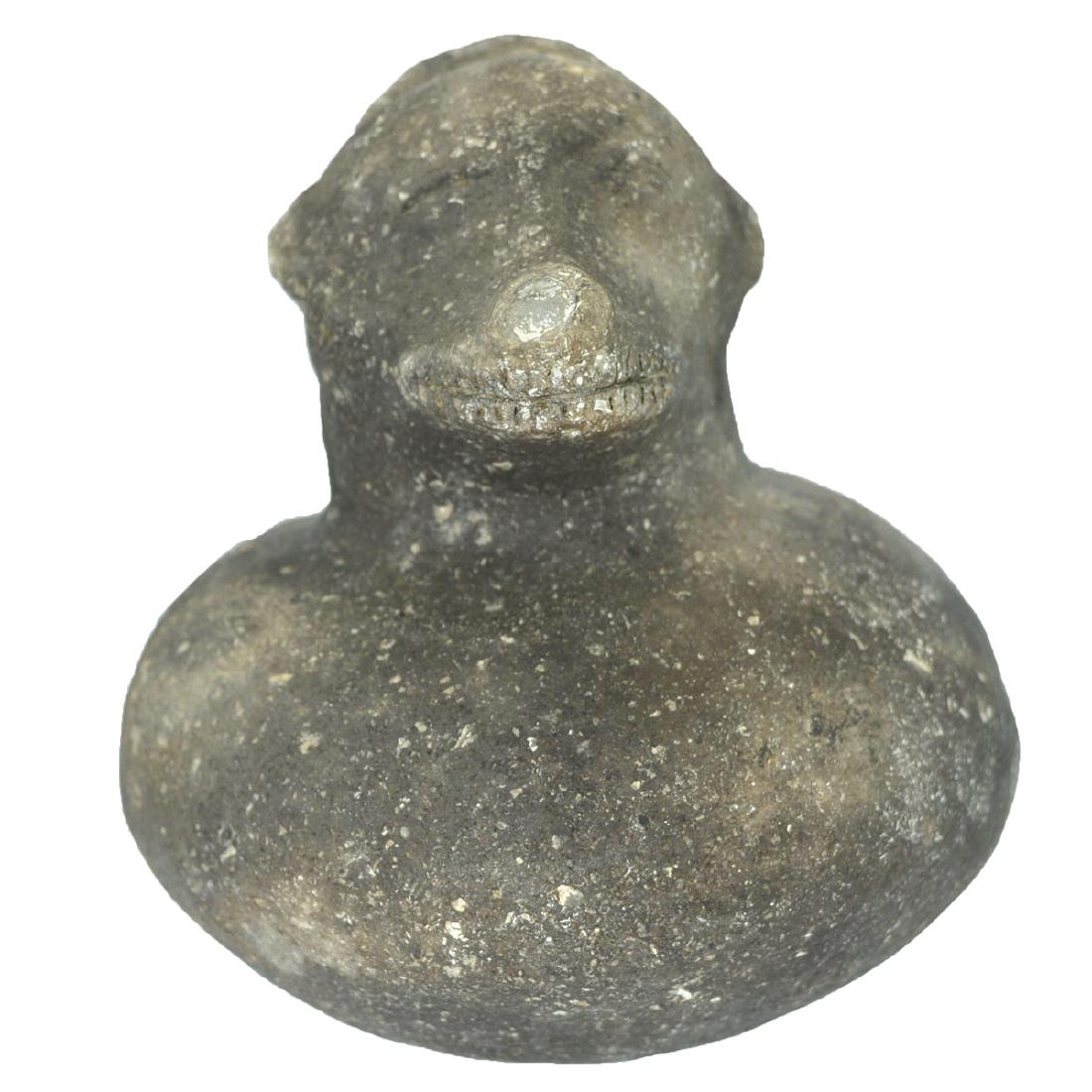 5 5/16" H. Possum (or Bear) Effigy Hooded Bottle. (1 of 4)