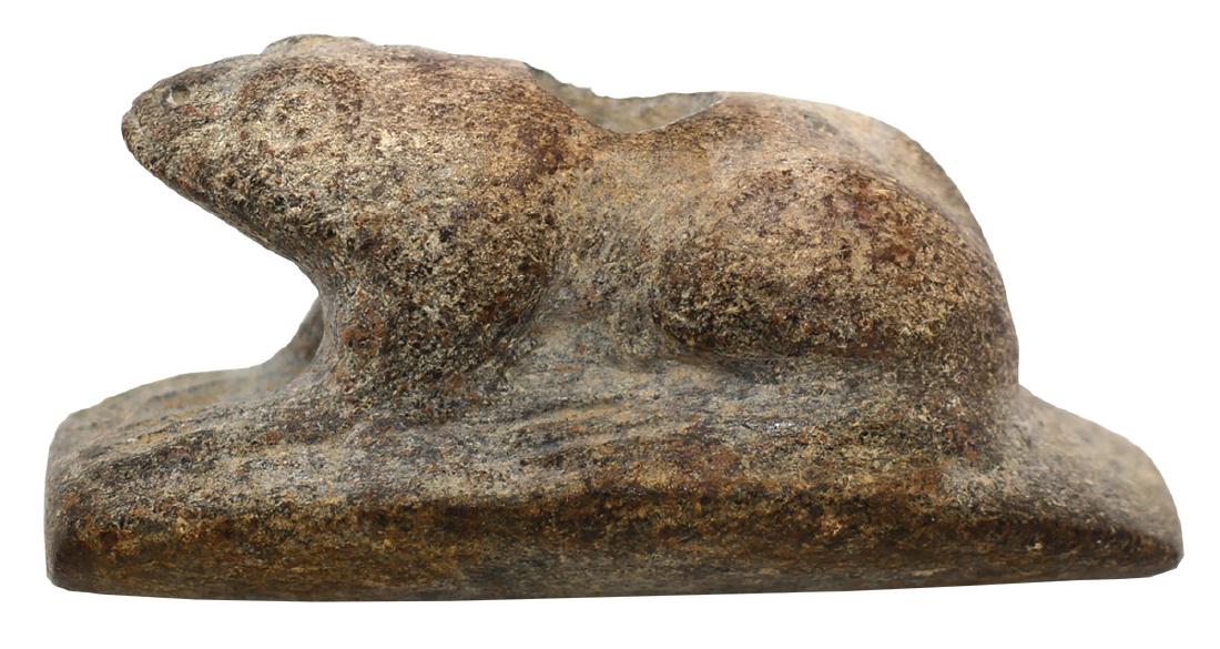 2 11/16" Frog Effigy Platform Pipe.  Provenance (1 of 3)