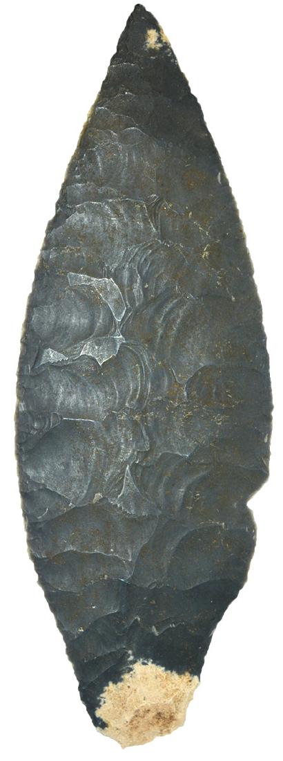 6 1/4" Mayan Blade.  Guatemala. Deep black chert. (1 of 2)