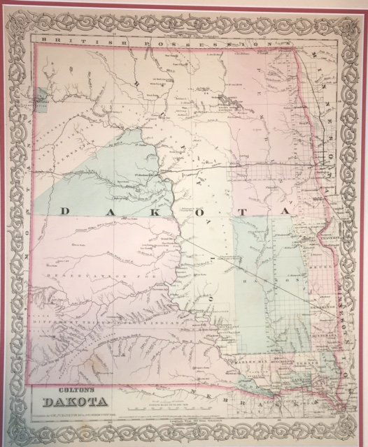 Old Map of 1873 "Colton's Dakota" (1 of 1)