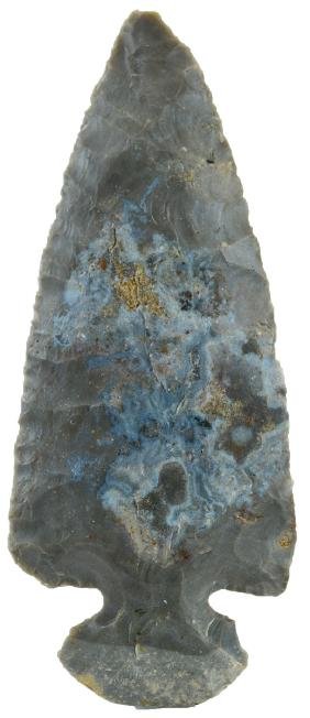 3 7/8" Dovetail.  Shelby Co, IN.  Hornstone with blue (1 of 3)