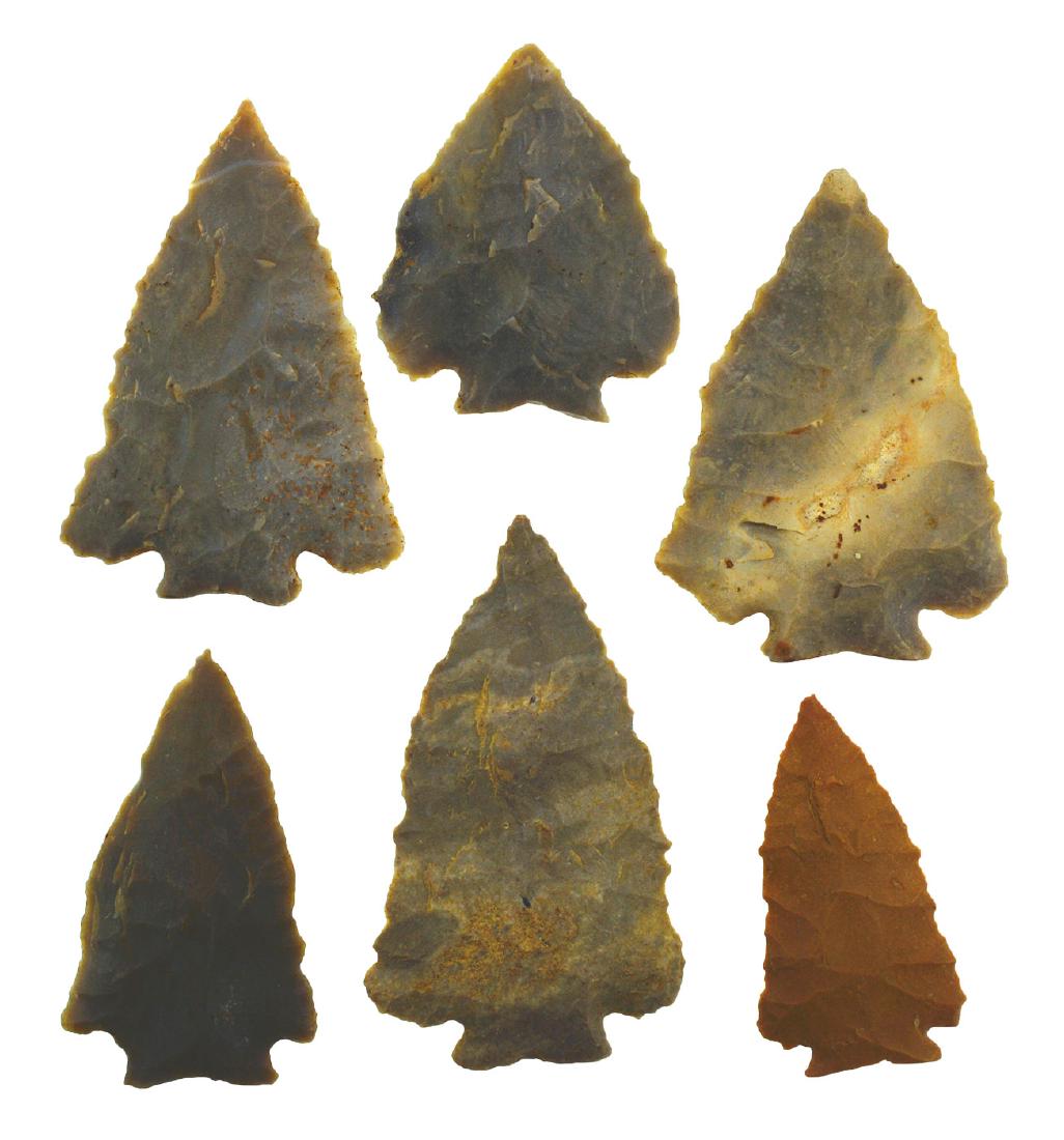 6 Decatur Points.  KY.  1 1/2"-2 1/4".  Ex-Otten, Tom (1 of 1)