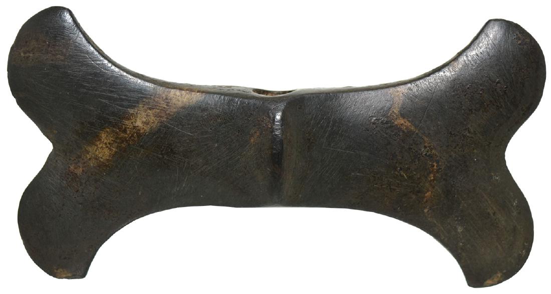 6 3/8" Double Crescent Bannerstone. Pictured in: 6 3/8" Double Crescent Bannerstone. Shelby Co, OH. Ex-Tom Davis, Allen Shope, Stanley Grant, Byron Knoblock. Pictured in Knoblock's Bannerstone Book (1937, p393) and 1955 CSAJ (p78). Rare offering