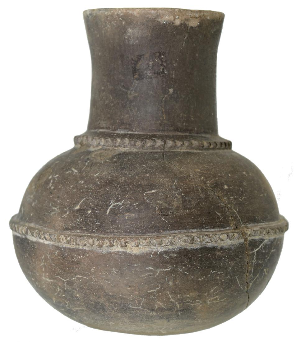 6 5/8" Mississippian Jar with cord applique around body (1 of 4)