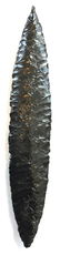 2 Kennewick Points (7 1/8" & 6 1/2"). Larger has - 2