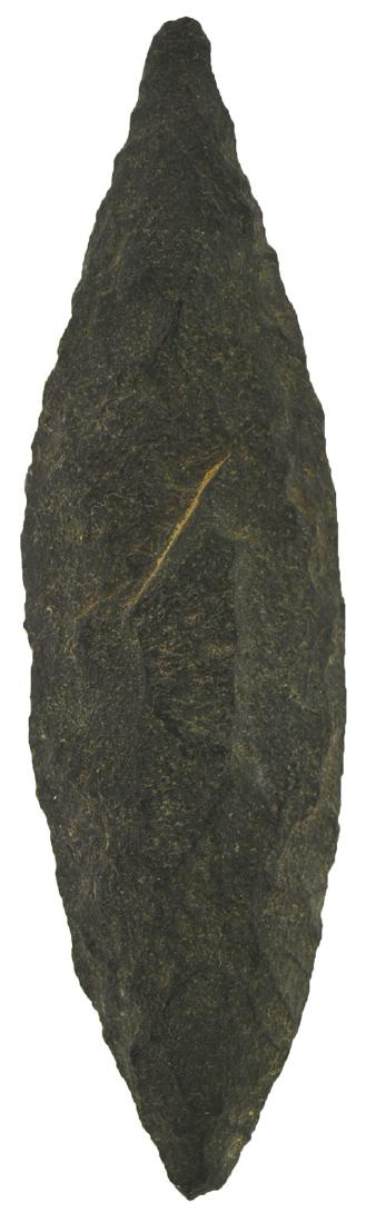 5 3/8" Bi-Pointed Knife.  Lake Co, OR.  Ex- Erspamer. (1 of 2)