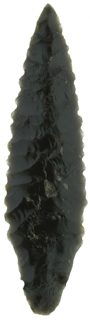 3 5/8" Parman. OR. Thin, well made. Obsidian.: 3 5/8" Parman. OR. Thin, well made. Obsidian. Ex-Guy Ragusa