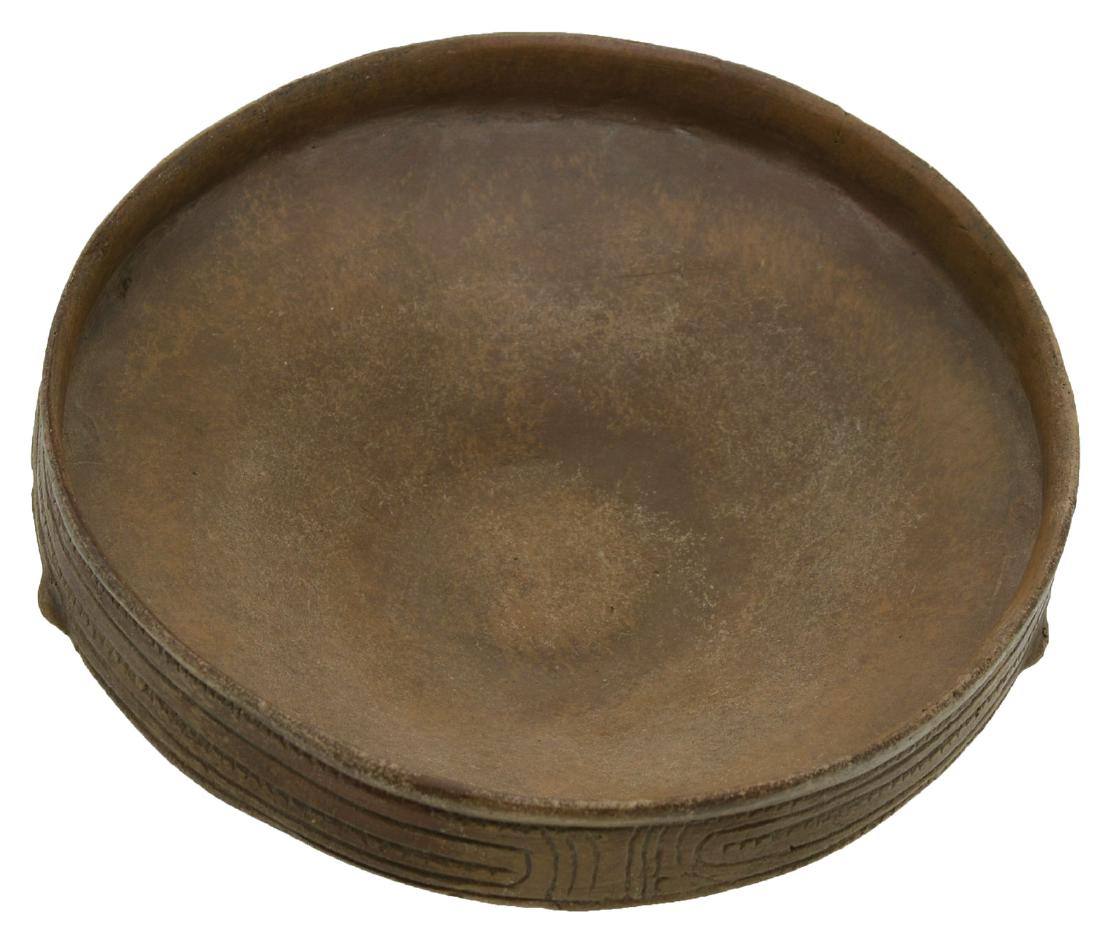 8" D. Caddo Friendship Bowl. Delicate, contoured base.: 8" D. Caddo Friendship Bowl. Clark Co, AR. Delicate, contoured base. Restored. Ex-Ed Vaught