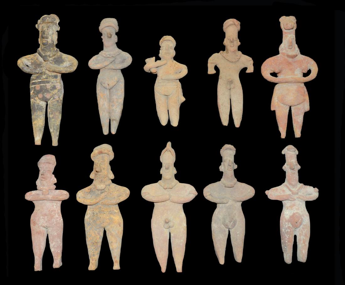 Collection of 10 PreColumbian Pottery Figurines . Aug 12, 2017