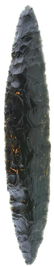 9 3/8" Bi-Pointed Obsidian Blade. Lake Co, OR. Ex-Guy