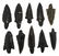 Group of 10 Parman Points from Lake Co, OR (2 1/2"-3