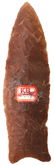 4" Dalton. AR. Large, red Novaculite. Caddo G9 and - 2