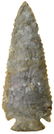 4" Dovetail. Peoria Co, IL. Glossy bluish chert.
