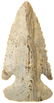 3 1/8" Thebes. Brown Co, IL. Striped chert. Putty - 2