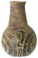 5" H. Caddo Engraved Belcher Bottle. Pictured in