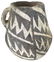 4 1/2" H. Anasazi Chaco Mug. Black and White Negative. - 2