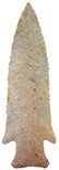 4 1/2" Hardin. IN. Glossy white chert. Ex-Lewis