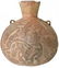 5 1/2" Canteen Bottle decorated with figures. Chimu. - 3