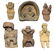 Six Seated and Reclining Figurines (2 1/2"-3 1/2").