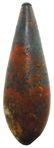 3 1/4" Hematite Plummet. IL. Red inclusions.