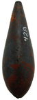 3 1/4" Hematite Plummet. IL. Red inclusions. - 2