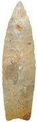 3 1/8" Agate Basin. MO. Thin. Crescent Quarry.