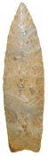 3 1/8" Agate Basin. MO. Thin. Crescent Quarry. - 2
