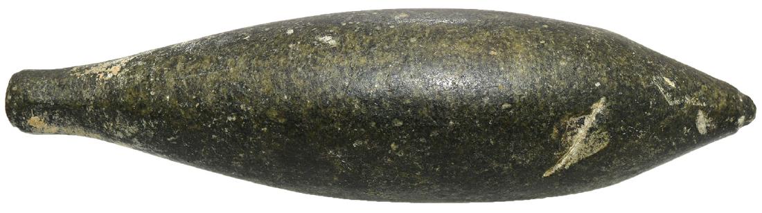 5 1/4" Charmstone.  Kings Co, CA.  Large, slight scuffs (1 of 2)