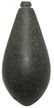3 1/16" Grooved Plummet. Black Hardstone. Pike Co, - 2
