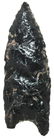 3 1/8" Humboldt. Tulare Co, CA. Obsidian. Found by