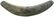 6 3/4" Crescent Bannerstone. OH. Large, banded slate.