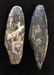 Two unusual Grooved Charmstones. 4 7/8" & 5 1/4". - 2