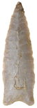 3 3/8" Dalton. TN. Thin, lateral flaking. Smokey