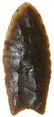 3 1/16" Clovis. Yuma Co, CO. Brown Agate. Ex-Dennis