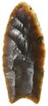 3 1/16" Clovis. Yuma Co, CO. Brown Agate. Ex-Dennis - 2