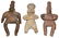 3 Ceramic Figurines. 6"-7". Western MX. Jalisco,