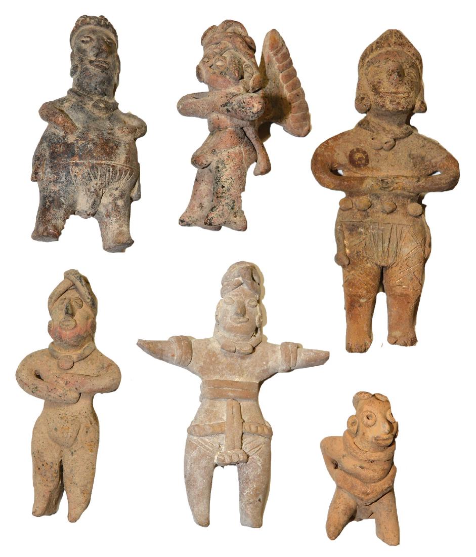 6 Ceramic Figurines.  2 3/4"-5 1/2".  MX.   ~2000 yrs. (1 of 1)