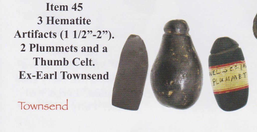3 Hematite Artifacts.  All from Earl Townsend's (1 of 4)