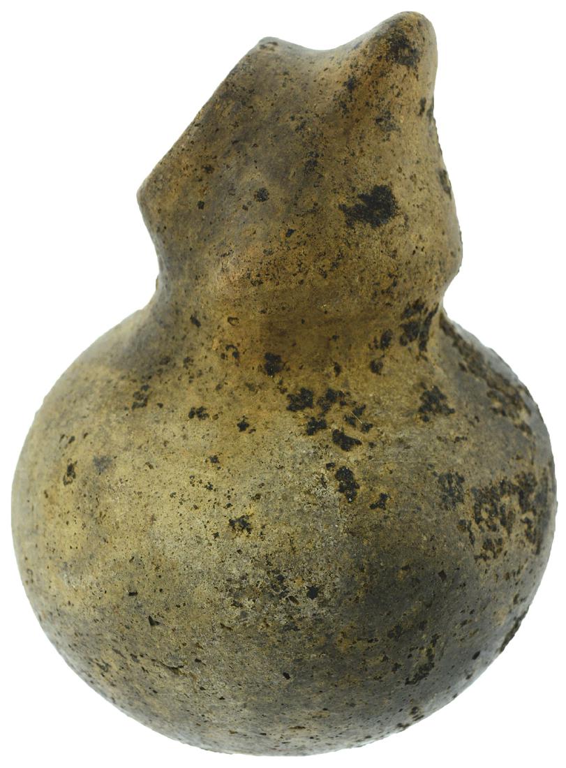 4 3/4" H. Faceless Human Effigy Bottle. AR. Solid,: 4 3/4" H. Faceless Human Effigy Bottle. AR. Solid, fine condition. Ex-Pat Orsary. Pictured in The Relic List #59, p31
