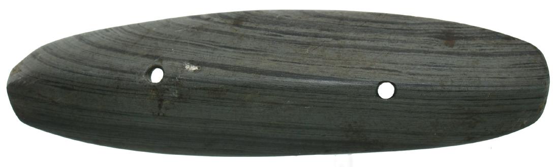 Copeland's 5 3/4" Spineback Gorget.  Davis G10 COA. (1 of 3)