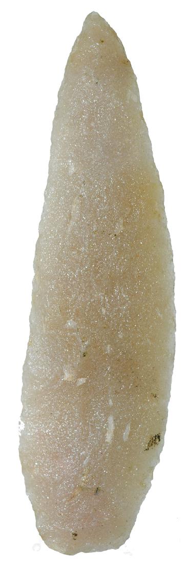 Fine 4 7/8" Curved Archaic Knife.   WI.  Translucent (1 of 4)