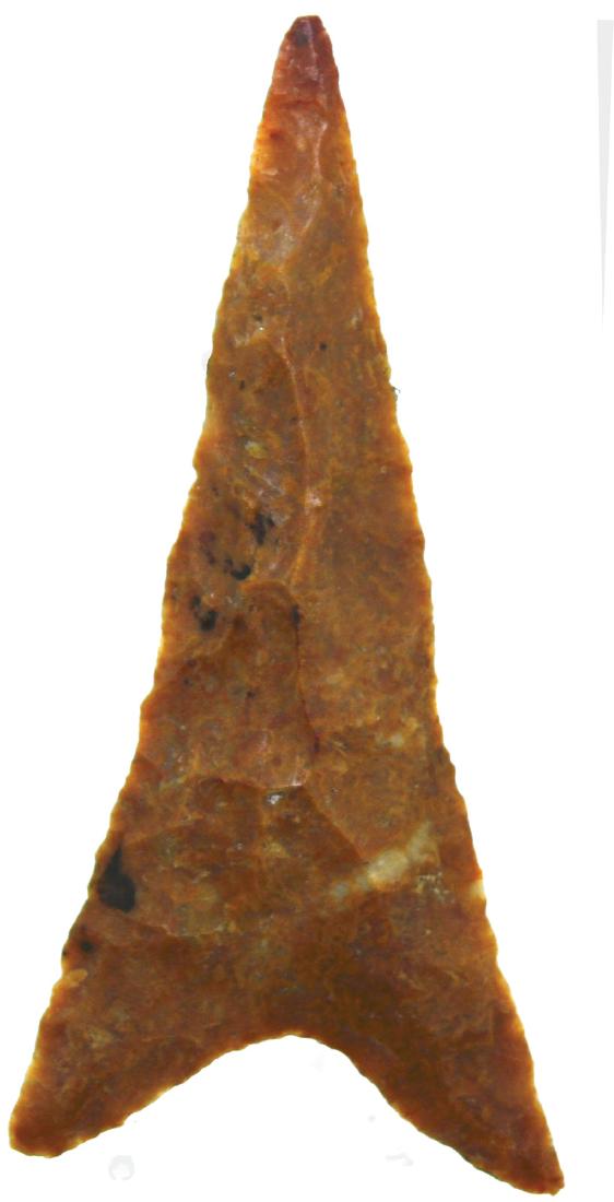 3 1/4" Yadkin.  Georgia.  Yellow Jasper.   Ex-Earl (1 of 2)