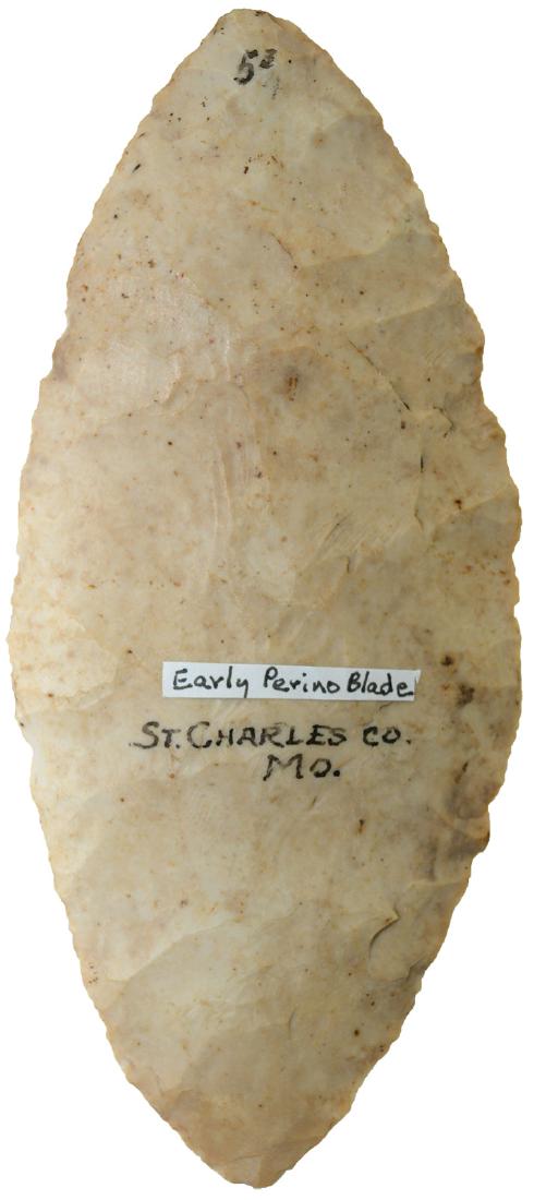 5 11/16" Bi-Pointed Blade.  St. Charles Co, MO.  Thin, (1 of 2)