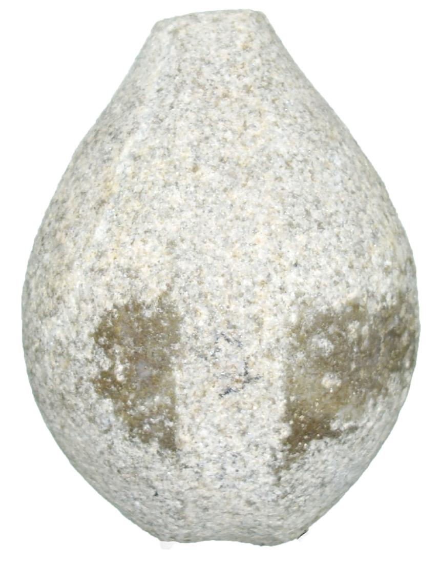 2 3/4" Teardrop Charmstone.  Grooved on sides. (1 of 2)