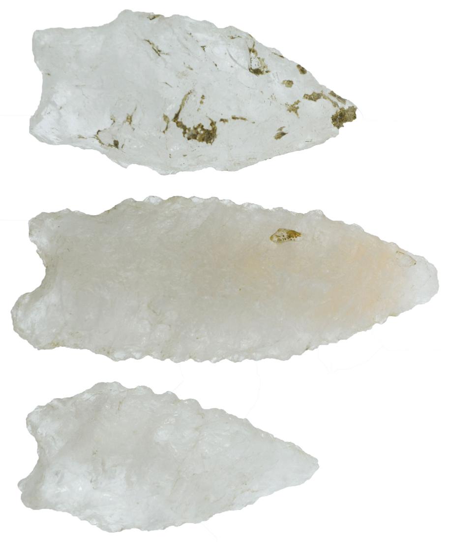 3 Crystal Quartz Points.  2"-2 3/4".  Tulare Co, CA. (1 of 1)