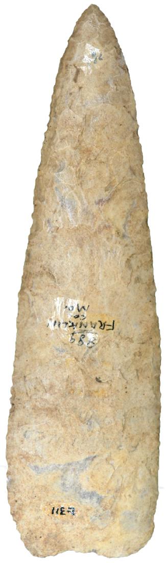 7 1/2" Stanfield.  Franklin Co, MO.  Very thin, G10. (1 of 3)