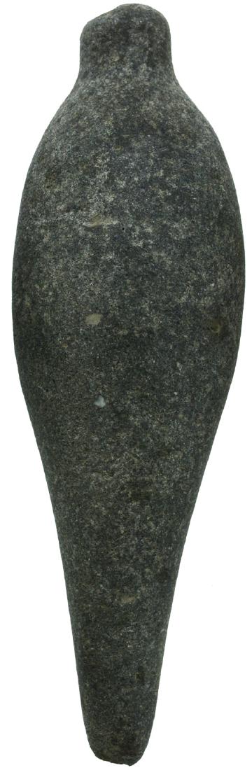 4 3/4" Spindle Charmstone.  Tulare Lake area, CA. (1 of 2)