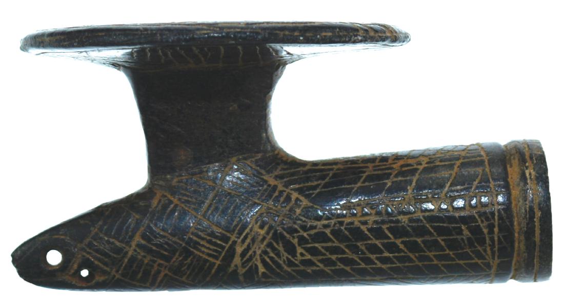 3" Historic Disk Pipe.  WV.  Intricately carved (1 of 3)